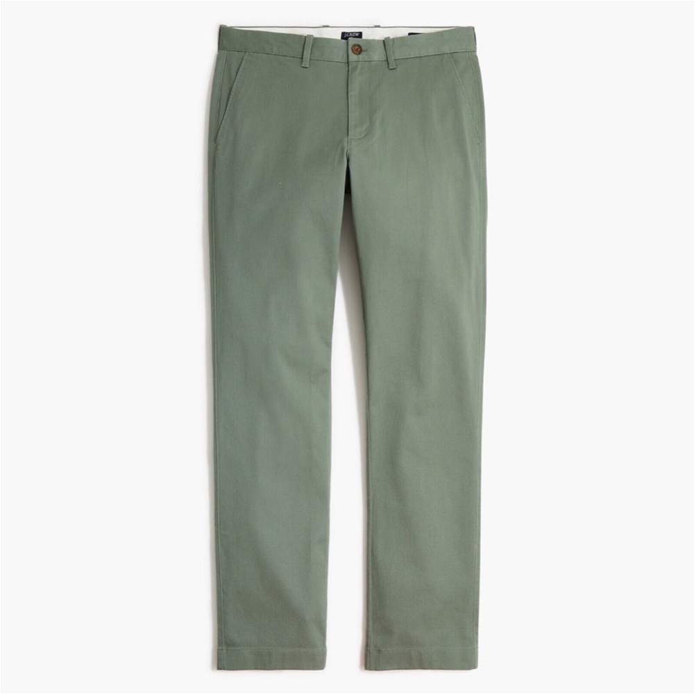 NWT JCrew Straight-fit flex chino pant Men’s Topiary Green 33x32 light box cut